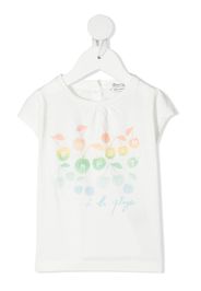 Bonpoint faded cherry logo T-shirt - Bianco