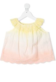 Bonpoint Top smanicato con fantasia tie-dye - Giallo