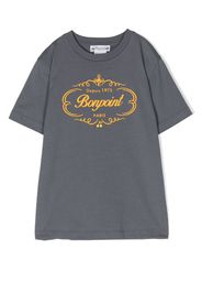 Bonpoint logo print short-sleeve T-shirt - Grigio