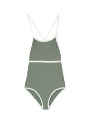 Bonpoint crossover-straps swimsuit - Verde