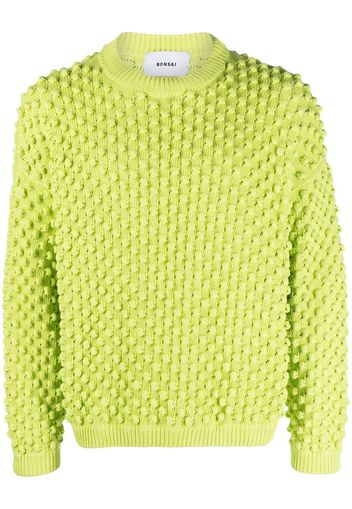 Bonsai chunky-knit crew-neck jumper - Verde