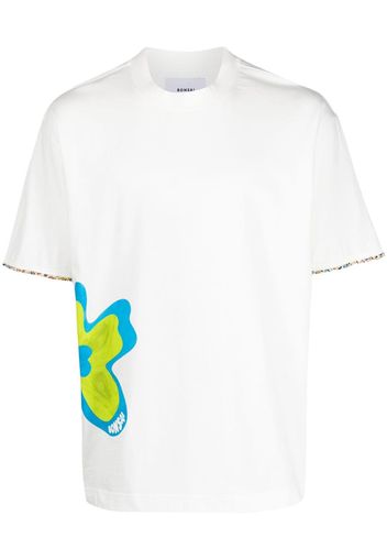 Bonsai graphic print cotton T-shirt - Bianco