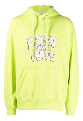 Bonsai slogan-print hoodie - Verde