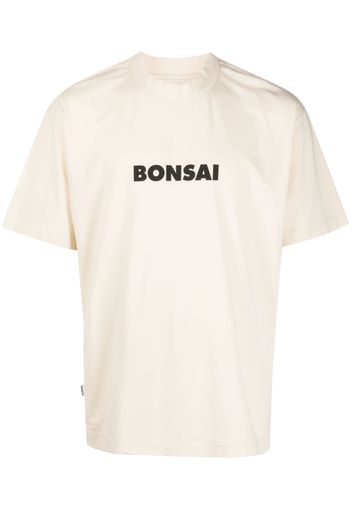 Bonsai logo-print cotton T-shirt - Toni neutri