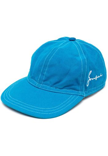 Bonsai logo-embroidery cotton cap - Blu