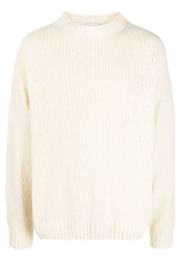 Bonsai ribbed-knit round-neck jumper - Toni neutri