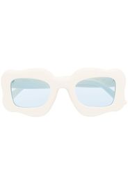 Bonsai oversized curved-frame sunglasses - Bianco