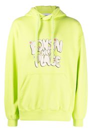 Bonsai slogan-print hoodie - Verde