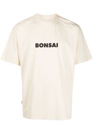 Bonsai logo-print cotton T-shirt - Toni neutri