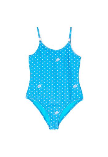 Bonton star-print swimsuit - Blu