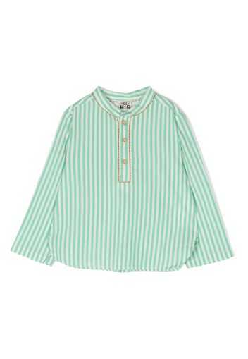 Bonton stripe-pattern cotton shirt - Verde