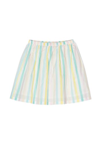 Bonton striped cotton skirt - Bianco