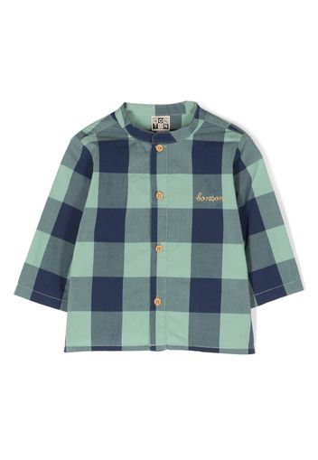 Bonton gingham-checked cotton shirt - Verde