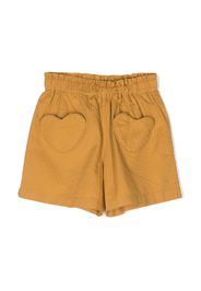 Bonton logo-embroidered cotton shorts - Giallo