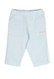 Bonton stripe-print seersucker trousers - Blu