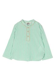Bonton stripe-pattern cotton shirt - Verde