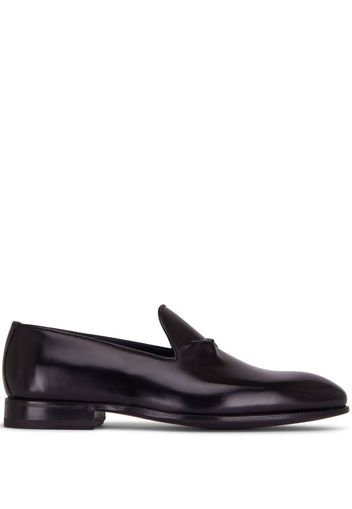 Bontoni embossed-detail leather loafers - Nero