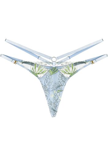 Botanical strap thong