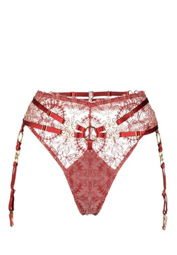 Bordelle Cymatic high-waisted thong - Rosso