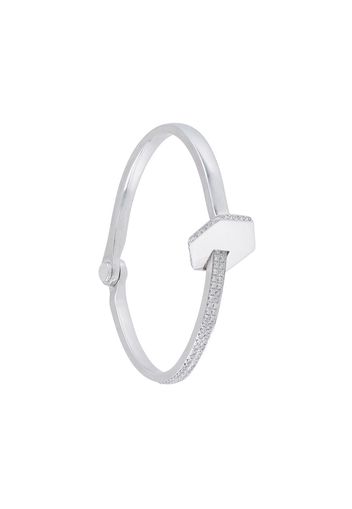 Borgioni Bracciale rigido in oro bianco 18kt con diamanti - Argento