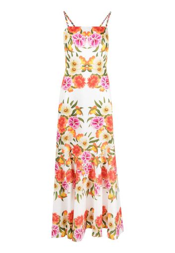 Borgo De Nor Jalisa floral-print cotton maxi dress - Bianco