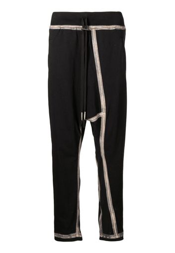 Boris Bidjan Saberi panelled drawstring-waist track pants - Nero