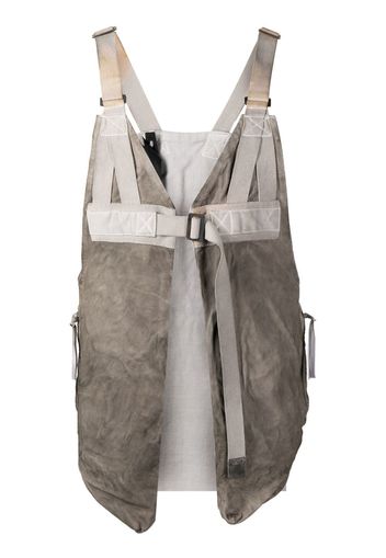 Boris Bidjan Saberi sliding-buckle fastening vest - Grigio