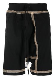 Boris Bidjan Saberi contrast-trim panelled track shorts - Nero