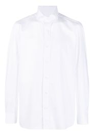 Borrelli spread collar cotton shirt - Bianco