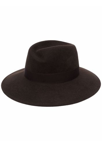Borsalino strap-detail fedora hat - Verde