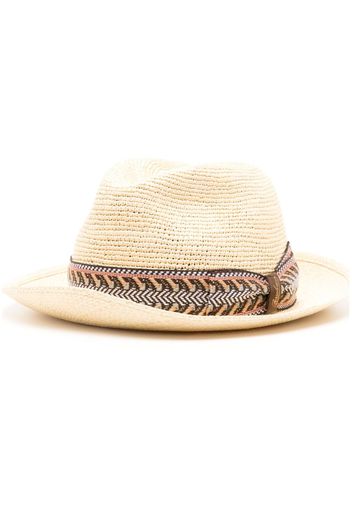 Borsalino woven straw Panama hat - Toni neutri