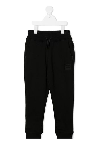 logo print cotton tracksuit bottoms