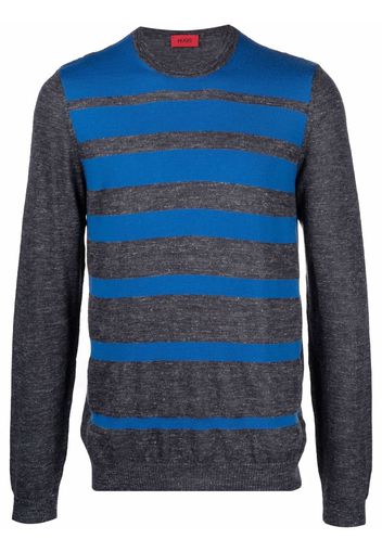 BOSS striped-knit jumper - Grigio