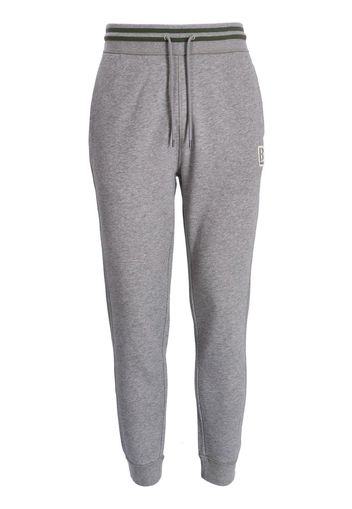 BOSS logo-patch tapered track trousers - Grigio