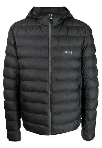 BOSS logo-print puffer jacket - Nero