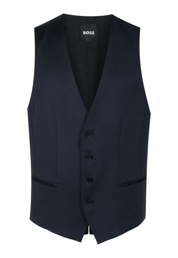 BOSS button-down tailored waistcoat - Nero