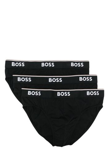 BOSS Set di 3 slip con logo - Nero