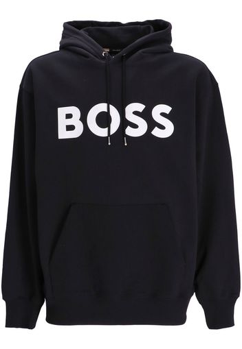 BOSS logo-print drawstring hoodie - 001