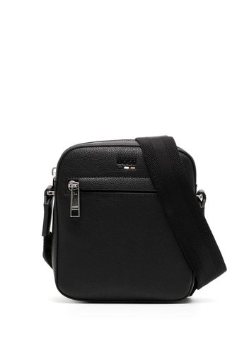 BOSS Borsa messenger con logo goffrato - Nero