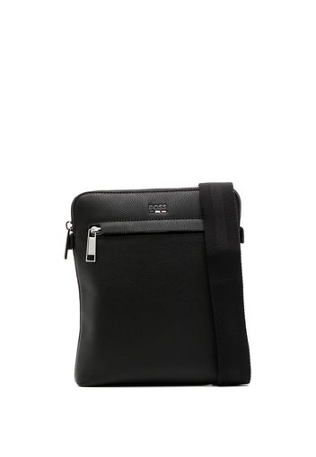 BOSS embossed-logo messenger bag - Nero