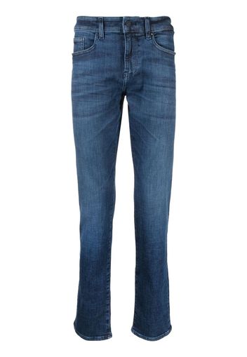 BOSS logo-patch straight-leg jeans - Blu