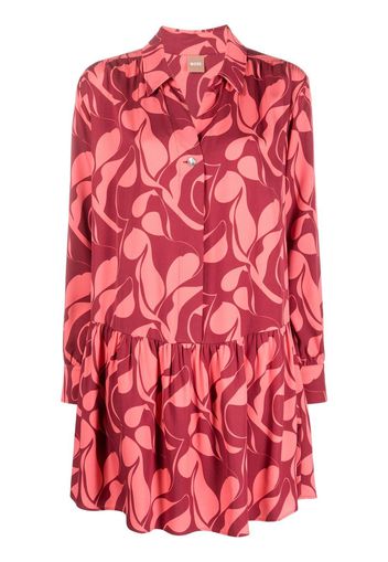 BOSS abstract short shirt dress - Rosa