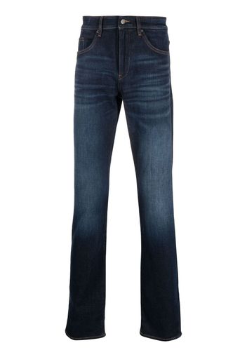 BOSS washed straight-leg jeans - Blu