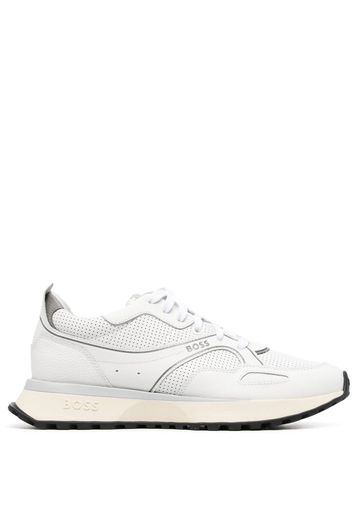 BOSS lace-up leather sneakers - Bianco