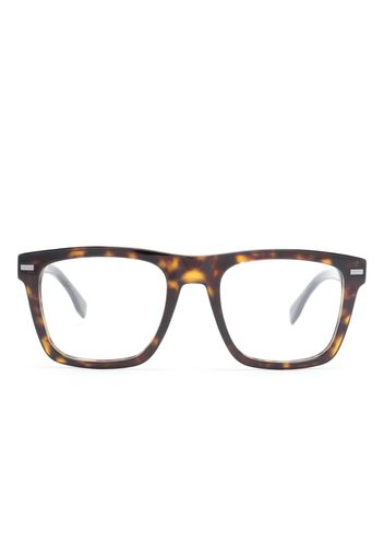 BOSS tortoiseshell square-frame glasses - Marrone