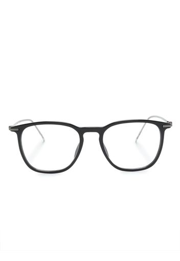 BOSS logo-engraved squared-frame glasses - Nero