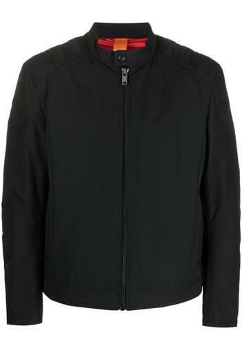 BOSS logo-patch zip-up jacket - Nero