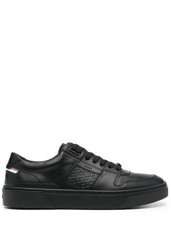 BOSS debossed-logo leather sneakers - Nero