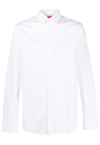 BOSS straight-cut cotton shirt - Bianco