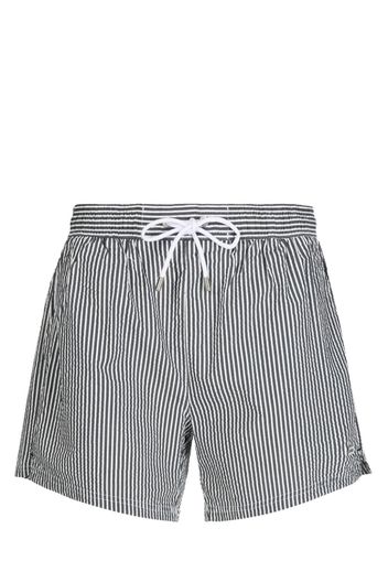 BOSS Velvetfish striped swim shorts - Blu